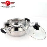 High Quality 3pcs Stainless Steel Pots Set With Glass Cover thumbnail-4