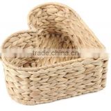 Water hyacinth heart storage gift basket