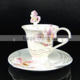 2015 New Bone China Ceramic Tea Cup And Saucer With Classical Flower Design thumbnail-3