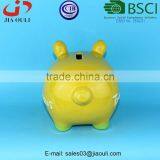 BSCI Audit Factory Ceramic Yellow Piggy Coin Bank, Ceramic Money Box thumbnail-4