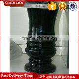 Antique Tall Black Granite Headstone Vase thumbnail-1