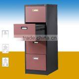 Glossy White Vertical Steel 4 Drawer File Cabinet thumbnail-4