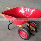 120L Wood Handle 2 Wheels Wheel Barrows thumbnail-2