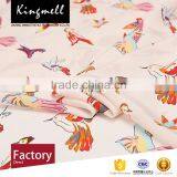 Custom Birds Cartoon Digital Printed Silk Crepe de Chine Fabric for Dress or Scarf thumbnail-3