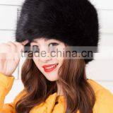 High-grade Winter/autumn Warm Thick Russia Mongolia Flat-topped Faux Fox Fur Hat thumbnail-5