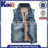 Blue Cheap Fashion Jean Vest for Men