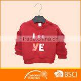 Red Embroidery Kids Wear Baby Girls Crewneck Sweatshirt thumbnail-1