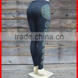 OEM Flower Ditigal Printing Black Fitness Wear Funny Yoga Pants thumbnail-4