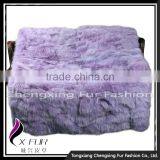 CX-D-123 Patchwork Hand Made Fashion Winter Genuine Fox Fur Carpet Rug thumbnail-5