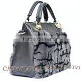 CX-H-46 New Style Fashion Women Rex Rabbit Fur Tote Bags Wholesale thumbnail-1