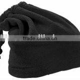 Black Fleece Neck Warmer Scarf Like Hat thumbnail-1