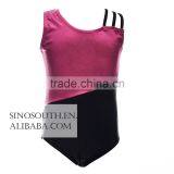 2017 Kids Girl's Dance Slim One Shoulder Strappy Camisole Sparkle Leotard thumbnail-1