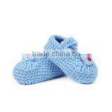 2015 New Design Floral Hand Made Crochet Shoes for Children thumbnail-3