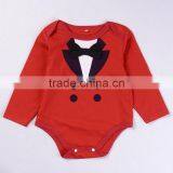 Autumn & Spring Long Sleeve Baby Suits Red Romper Top+Full Length Pants Set Lovely Design Clothing Set thumbnail-2