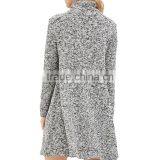 Trendy Marled Blend Knit Turtle Neck Long Sleeves Comfortable Custom Knit Dress thumbnail-2