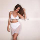 Runwaylover 031New Style 2017 Ladies Sexy Crop Top And Transparent Skirt Sets thumbnail-3