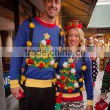 Women's Christmas Jumper Men's Tacky Christmas Tree Sweater With Suspenders thumbnail-4