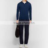 Customed Manufacturing Zipper-Up Navy Blue Sweater Men Pullover Sweater thumbnail-6