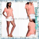 Customized Sketch Girl's Sexy Colorfast Dyeing Slub Knit Cotton Heart Deep V Neck T Shirts thumbnail-4