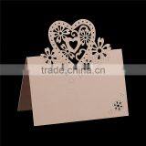 Paper Wedding Party Name Place Card Heart Pink Orange thumbnail-1