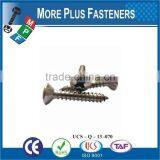 Made in Taiwan Phillips Recessed Oval Countersunk Head Tapping Screw Phillips DIN 7983 C H Stainless Steel A2 thumbnail-2