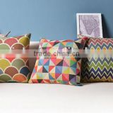 colorful geometry pattern pillow case cushion cover