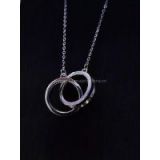 NEFFLY NEW ARRIVAL 925 silver Double loop high-grade PENDANT NECKLACE free shipping