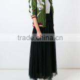 Custom Women 100% Silk Black Pleated Skirts,Fashion Summer Clothes Silk Pleated Skirts For Women thumbnail-3