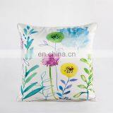 Home Decor Imitated Silk Fabric Floral Print Pillow Sofa Cushion Cover thumbnail-2
