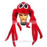 New Arrivals 2018 Funny Party Animal Hats Plush Red Octopus Hat for Happy New Year MFJ-0094 thumbnail-1