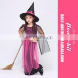 Cheap Long Kids Pink Witch Costumes 2016 Popular Children Halloween Costumes