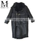Real Sheep Fur Spring Tuscan Leather Jacket Long Sleeve Genuine Leather Jacket thumbnail-6
