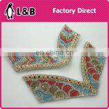 Latest Design Women Shoes Accessory Rhinestone Aqqlique Iron on Crystal Shoes Motifs for Lady