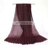 Crinkle Soft Light Blanket Oversized Scarf Shawl Wrap Hijab for Ladeis thumbnail-1