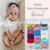 Hot New Velvet Headbands For Girls Handmade Baby Girls Soft Cute Nylon Elastic Turban Bohemian Style Headbands thumbnail-2