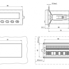 Elecnova PA195I-5K1 96*48mm 1 Phase Digital LED Panel RS485 DC Ampermeter thumbnail-5