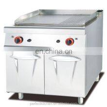 Stainless Steel Gas Griddle With Cabinet(1/3 Grooved)(CE Cerificate)