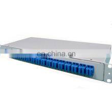 1U 19' SC 1*64 Rack-Mounted PLC Optical Splitter Single Mode SC LC UPC Fiber Optic PLC Splitter Rack-mount Module thumbnail-1