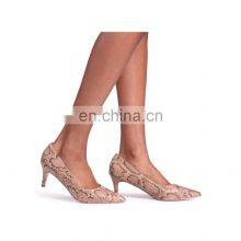 Snake Fancy Color Heel Handmade Design Ankle Wrap Pointed Toe Heels Ladies Sandals Shoes thumbnail-4