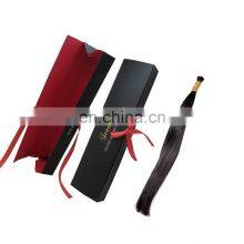 Luxury Custom Rigid Paper Human Bundle Hair Weave Extension Packaging Box With Clear Window and Sleeve