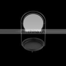 Home Round Vanity Mirror High Quality Beauty Desktop Makeup Mirror Decoration Iron Powder Coating Makeup Mirror With Storage thumbnail-2