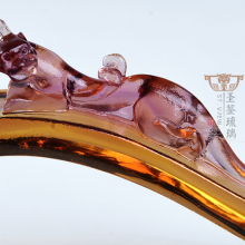 Colored Glaze Ruyi With Ingot Dragon Chinese Feng Shui Ornament Gift thumbnail-4