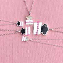 TOUS S925 Silver High Quality 1:1 Black Agate Touses Necklace 115434540 Earrings Suit Jewelry thumbnail-4