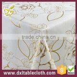 Tablecloth Golden Rose Embossed Pearlescent Use in Banquet