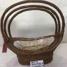 China Manufacturer High Quality Large Size Wicker Basket With Handle thumbnail-1