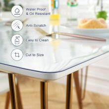 Fuxing China Wholesale Pvc Table Mat Transparent Waterproof Plastic Table Cover Plastic Table Cloth Roll thumbnail-5