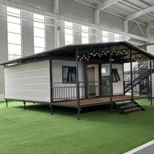 Portable Prefabricated Full Bathroom Tiny Expandable Container House 20 ft 20ft Blue 30ft 3 Bedroom With Porch India Australia thumbnail-2