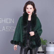 2025 New Coat Cloak Imitation Fur Knitted Shawl Coat Plush Outside to Wear thumbnail-3