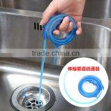 Plastic flexile stretch unclog sink hair drain cleaner for kitchen or bathroom