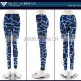 2016 Latest Design Blue Cheetah Print Good Elasticity Sexy Leggings thumbnail-2